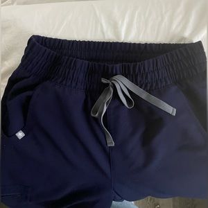 FIGS scrubs high waisted Zamora joggers navy small tall